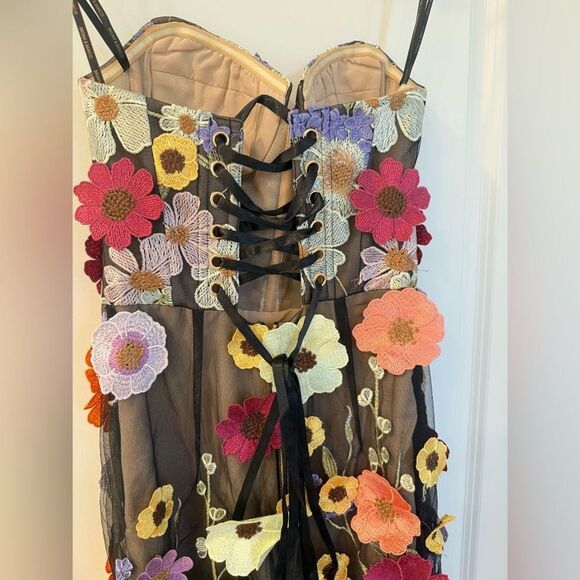 NWOT BRONX AND BANCO Jasmine Multi Floral Strapless Gown - Picture 12 of 16